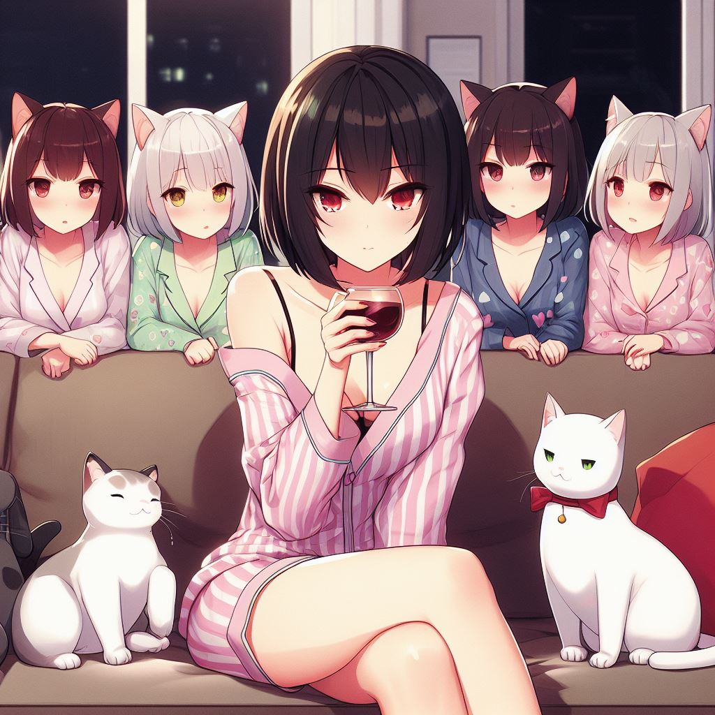 Christine and the Seven Catgirls