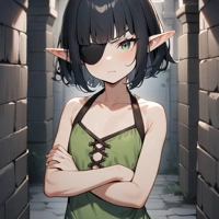 Maisha, you inherited an elf slave but it's the worst one you could get